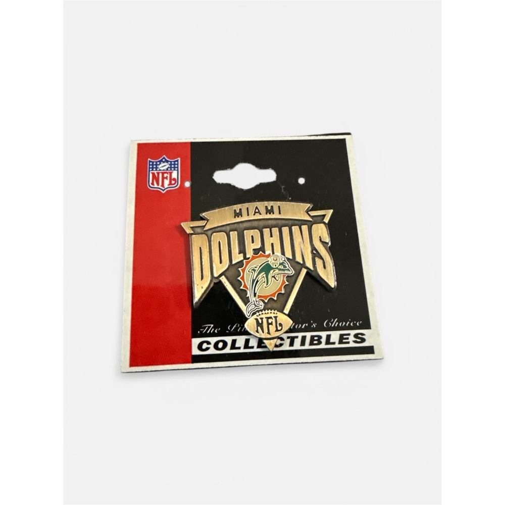 Peter David Miami‎ Dolphins Pin Unisex OS Gold NFL Collectibles Enamel Vintage